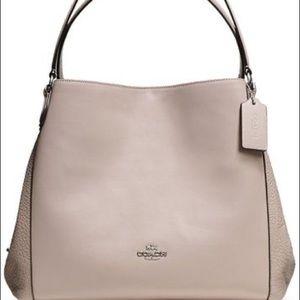 Coach Edie Shoulder Bag 31 Taupe Leather